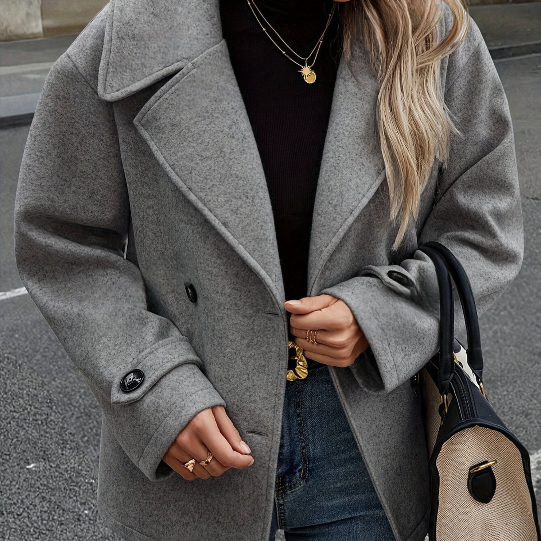 Nine | Caban chic oversize en laine à double boutonnage pour femme