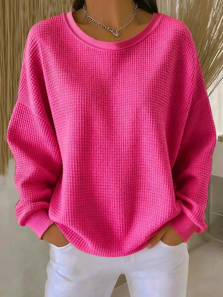 Éléonore | Pull oversize en maille gaufrée pour femme