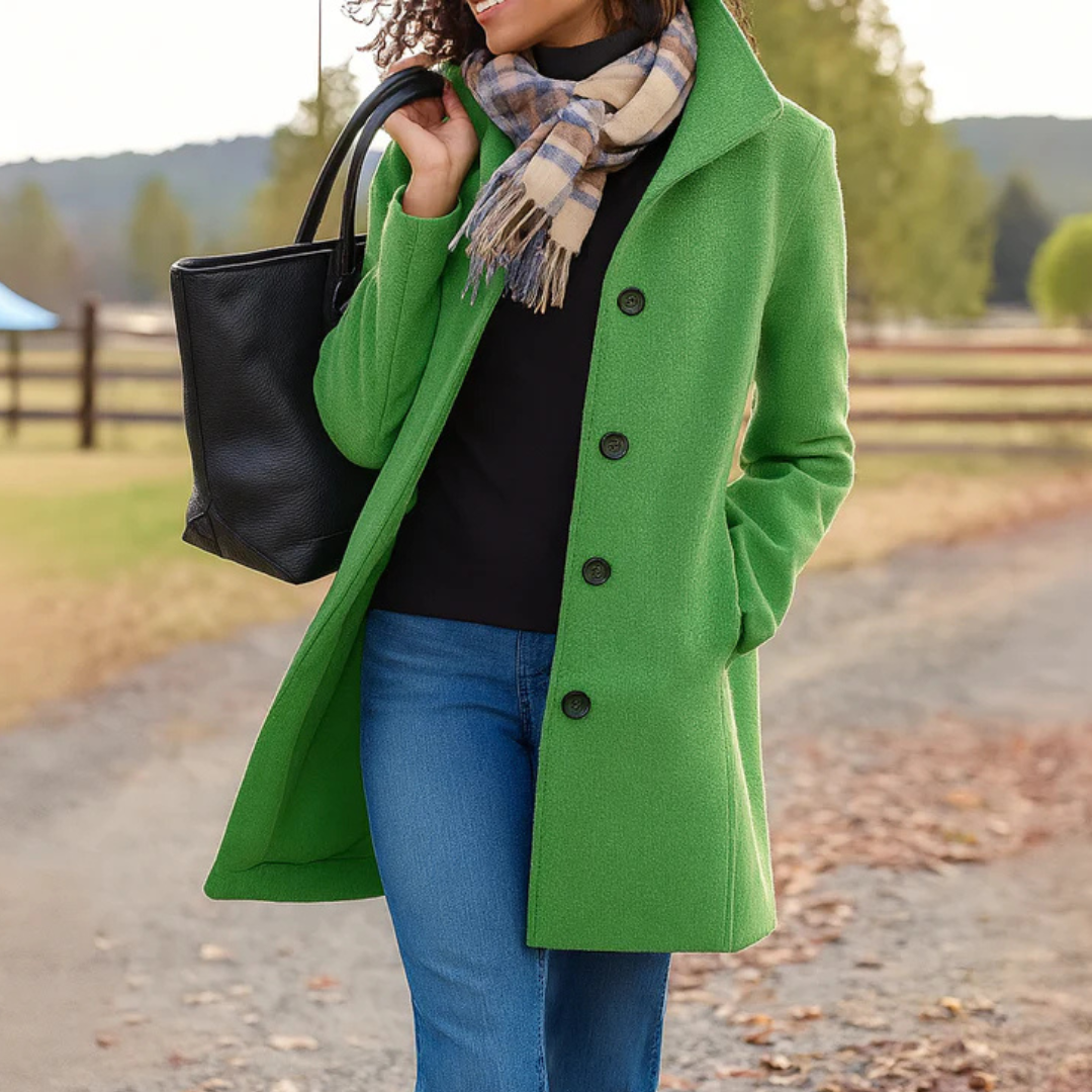 Estelle | Manteau heritage élégant à boutons pour femmes