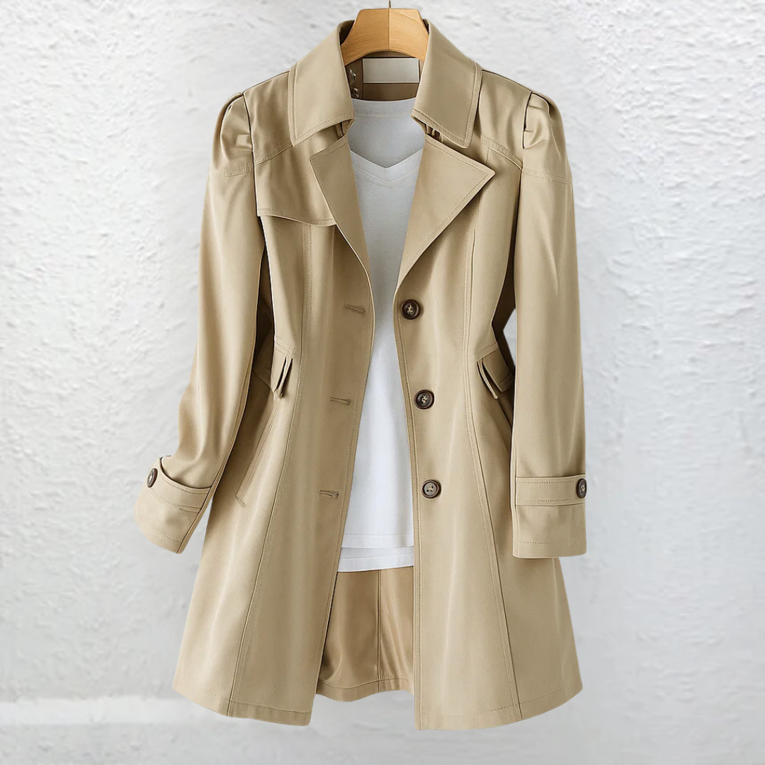 Adélaïde | Trench chic vintage cintré de mi-saison pour femme