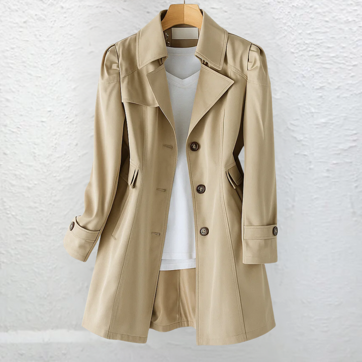 Adélaïde | Trench chic vintage cintré de mi-saison pour femme