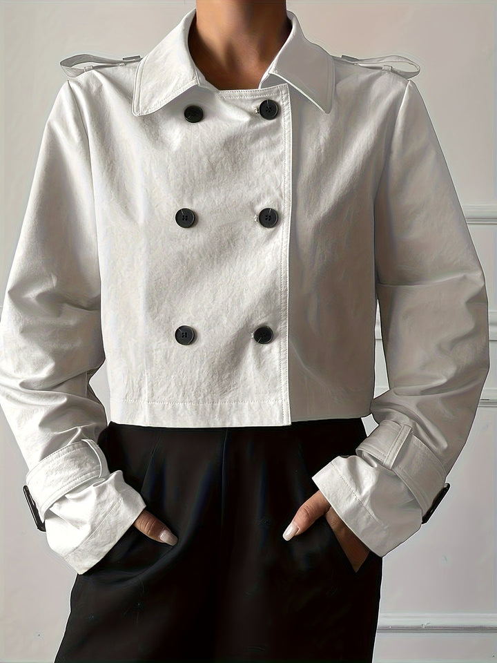 Lucile | Manteau caban court chic croisé pour femme