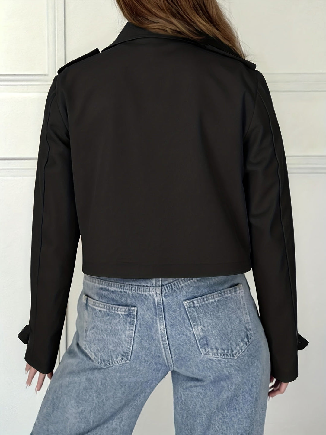 Laurie | Manteau caban court chic marron pour femme