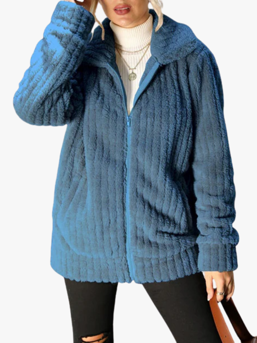 Isabelle | Manteau teddy en peluche chic pour femmes