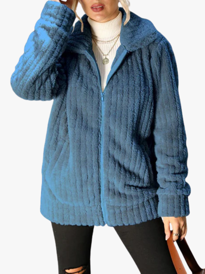 Isabelle | Manteau teddy en peluche chic pour femmes
