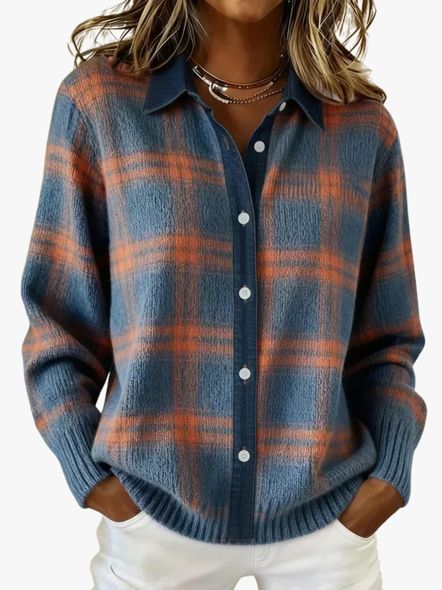 Margaux | Cardigan long élégant à boutons pour femmes
