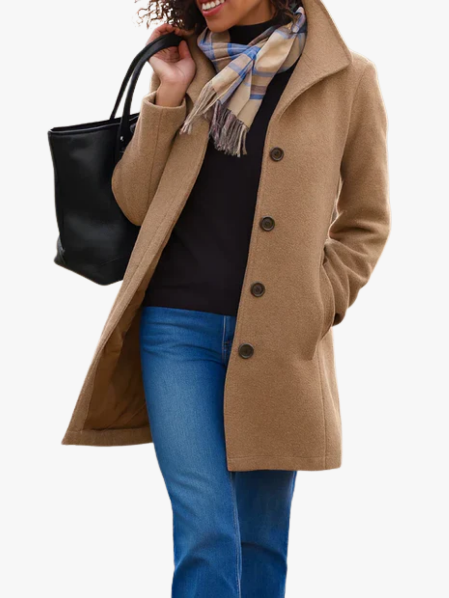 Estelle | Manteau heritage élégant à boutons pour femmes
