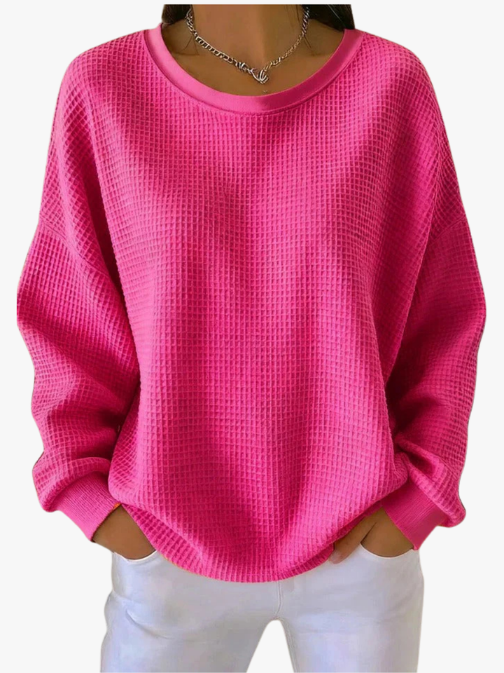 Éléonore | Pull oversize en maille gaufrée pour femme