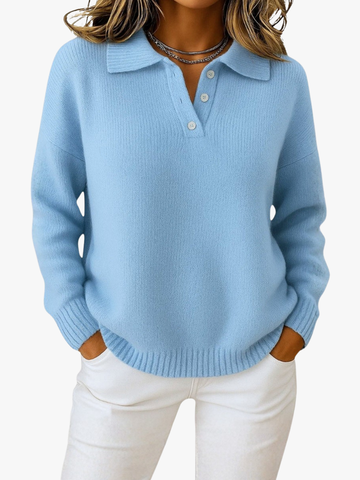 Coralie | Pull en maille chic à col pour femme