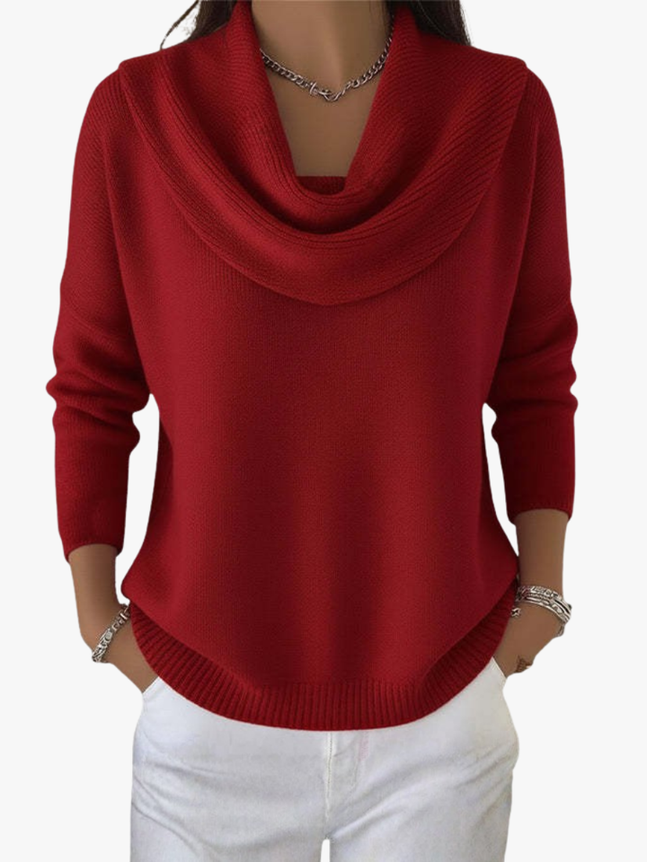 Inès | Pull chic en maille à col bénitier pour femme