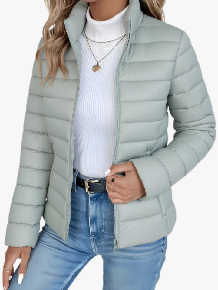 Gabrielle | Veste chic à col montant de mi-saison pour femme