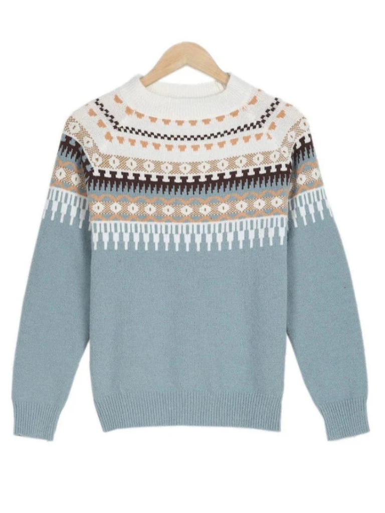 Léana | Pull élégant jacquard en tricot pour femme