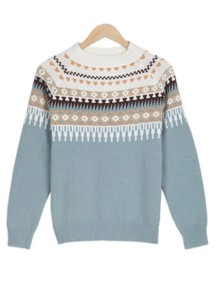 Léana | Pull élégant jacquard en tricot pour femme