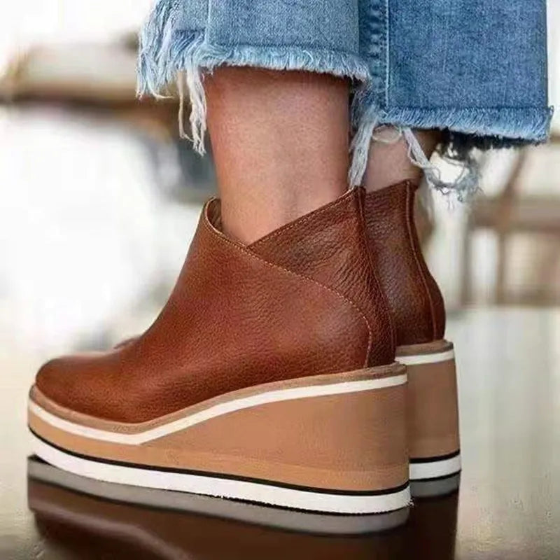 Nora | Bottines élégantes imperméables à fermeture éclair latérale pour femme