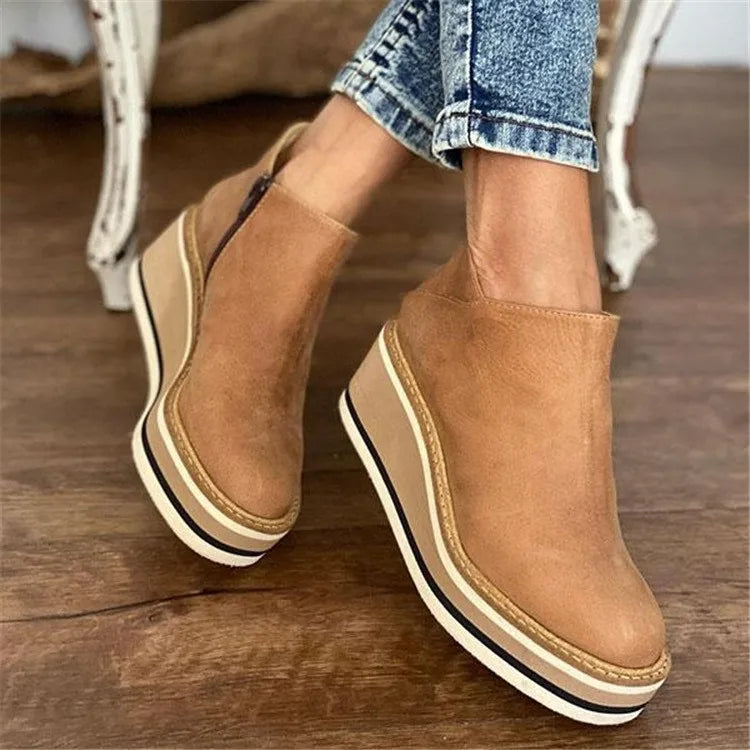 Nora | Bottines élégantes imperméables à fermeture éclair latérale pour femme