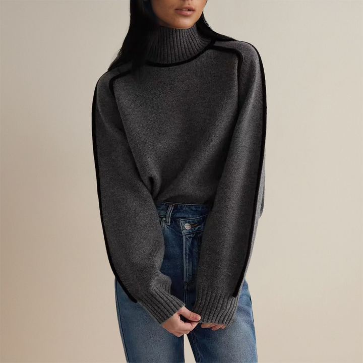 Mélusine | Pull chic léger en cachemire à col roulé pour femme