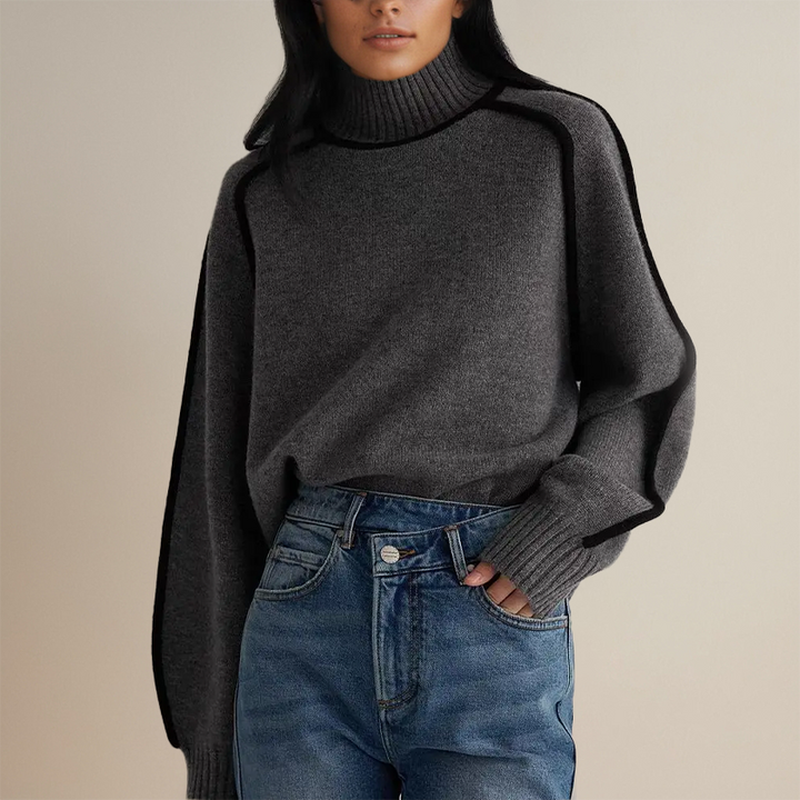 Mélusine | Pull chic léger en cachemire à col roulé pour femme