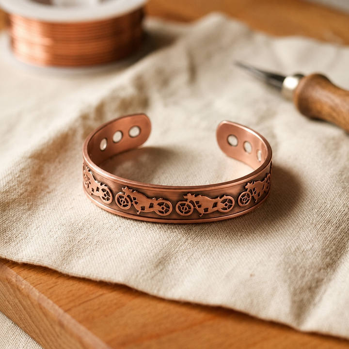 Bracelet en Cuivre Chevauchée