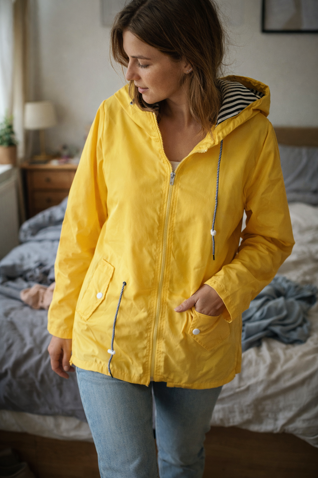 Bérangère | Veste chic imperméable à capuche zippée pour femme