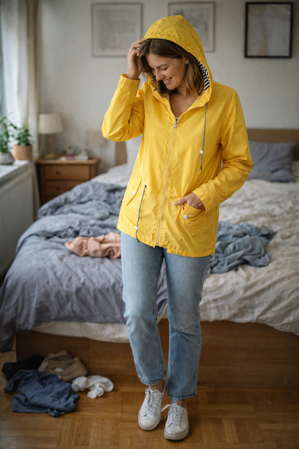Bérangère | Veste chic imperméable à capuche zippée pour femme