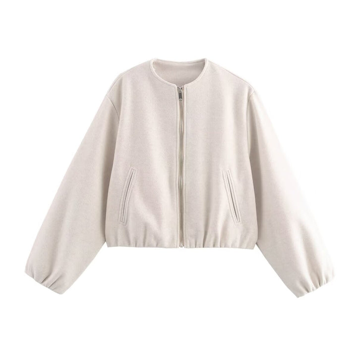 Maëlyne | Blouson bomber court chic en polaire pour femme