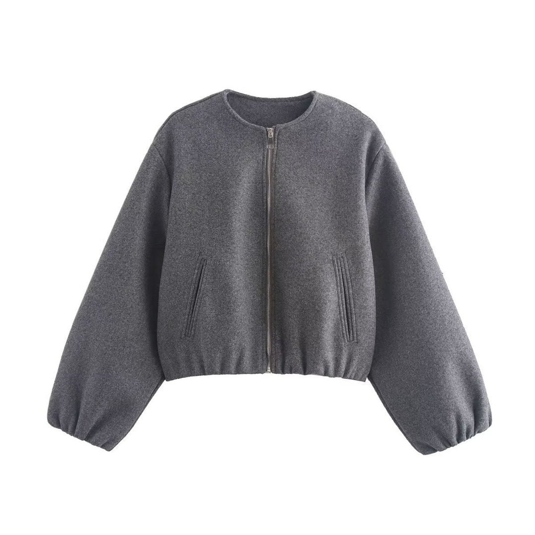 Maëlyne | Blouson bomber court chic en polaire pour femme