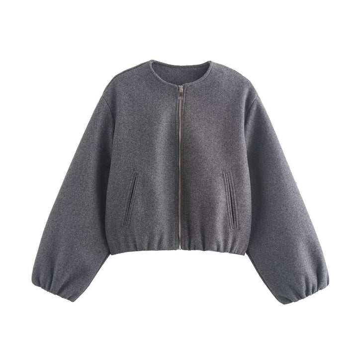 Maëlyne | Blouson bomber court chic en polaire pour femme
