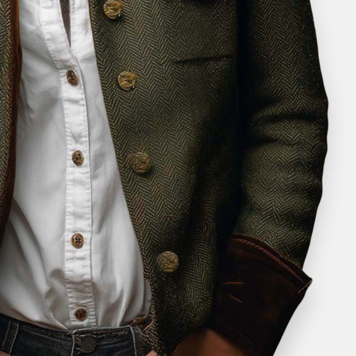 Aliénor | Veste chic en tweed à chevrons pour femmes