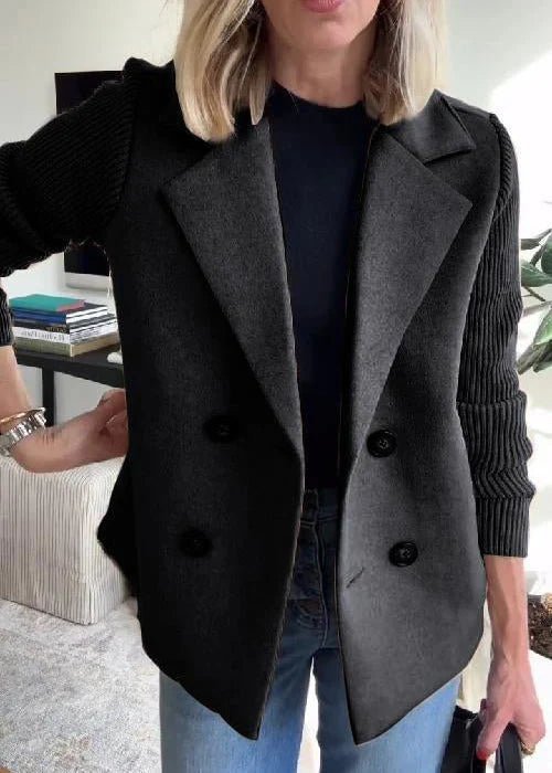 Raphaëlla | Blazer rose chic à double boutonnage pour femme