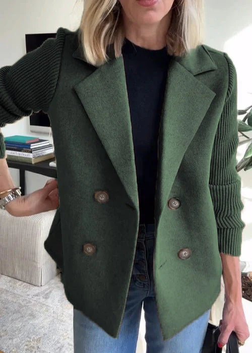 Raphaëlla | Blazer rose chic à double boutonnage pour femme