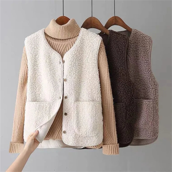 Bertille | Gilet élégant sans manches en polaire pour femme