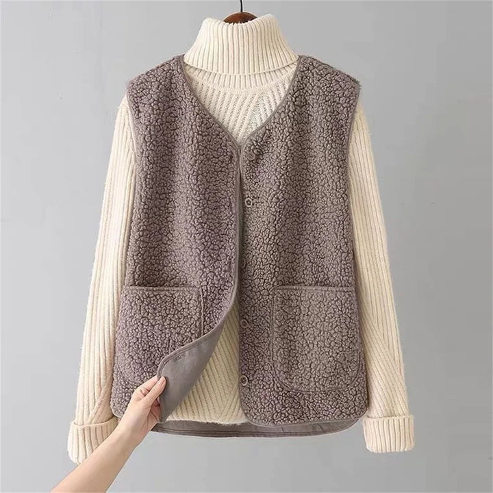 Bertille | Gilet élégant sans manches en polaire pour femme