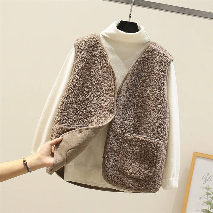 Bertille | Gilet élégant sans manches en polaire pour femme