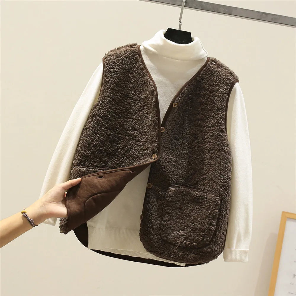 Bertille | Gilet élégant sans manches en polaire pour femme