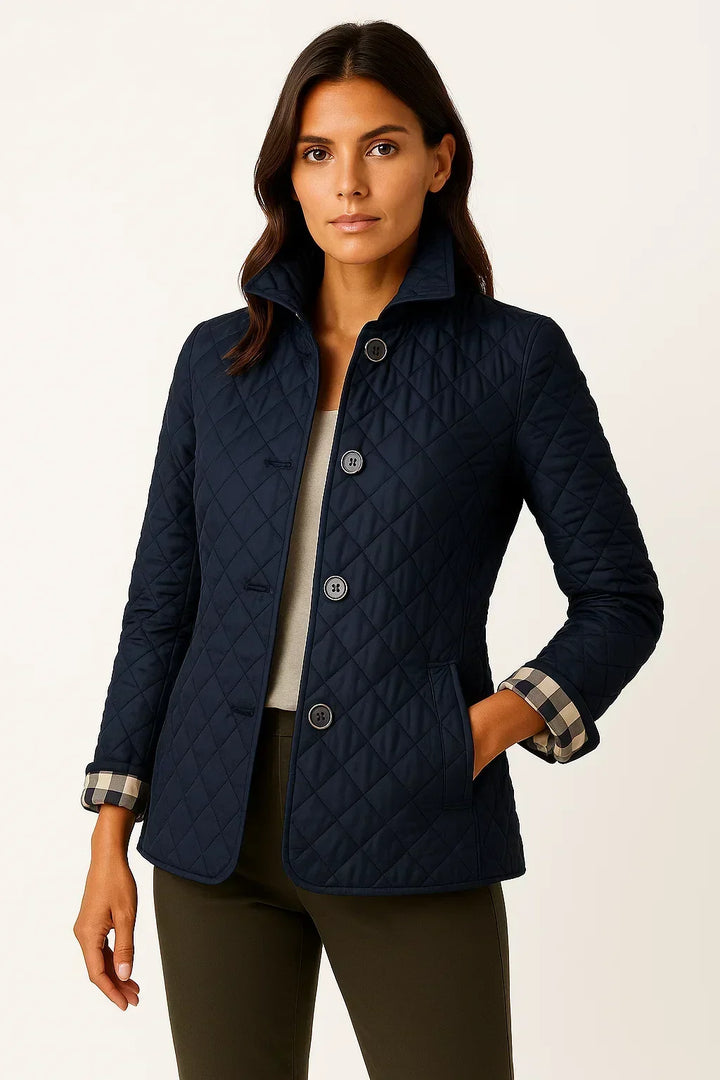 Lison | Veste élégante matelassée cintrée à col classique pour femme