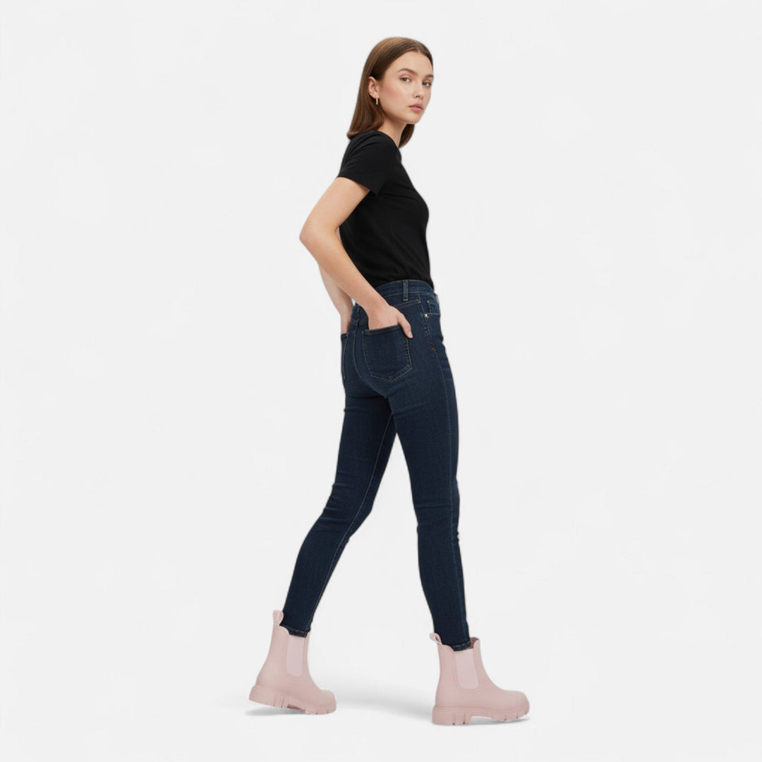Simone | Bottes de pluie chelsea chic imperméables à semelle crantée pour femme