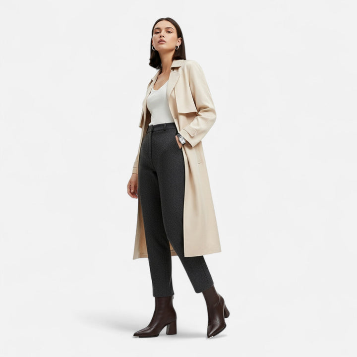 Céleste | Bottines chic pointues en cuir végan à embout métallique pour femme