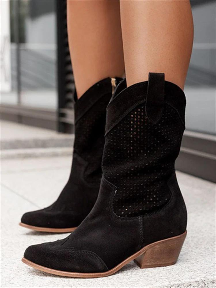 Fiona | Bottines chic en cuir à talon et bout pointu pour femme