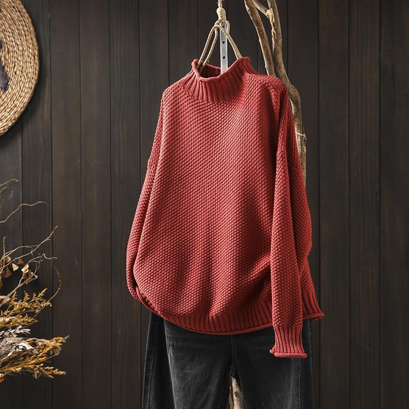 Lina | Pull chic en tricot à col montant pour femme
