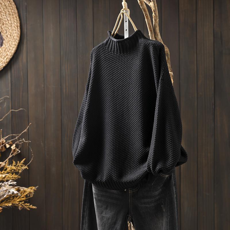 Lina | Pull chic en tricot à col montant pour femme