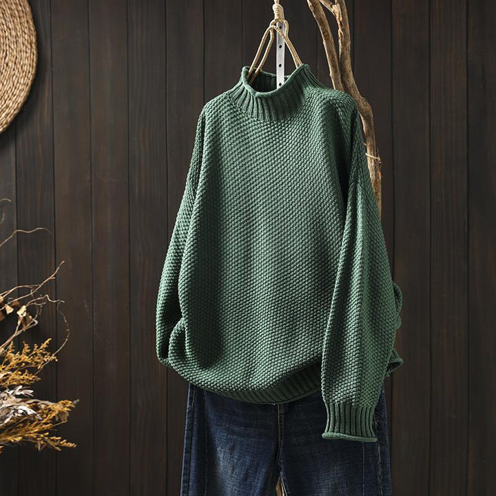 Lina | Pull chic en tricot à col montant pour femme