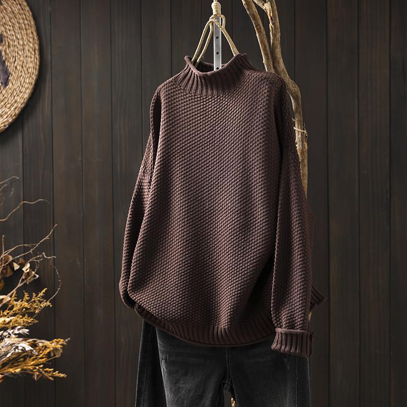 Lina | Pull chic en tricot à col montant pour femme