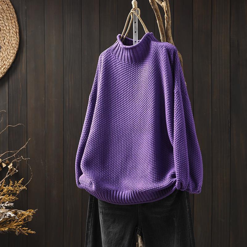 Lina | Pull chic en tricot à col montant pour femme