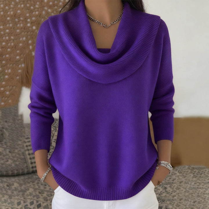 Inès | Pull chic en maille à col bénitier pour femme