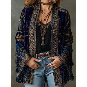 Marguerite | Veste boho chic en velours pour femmes