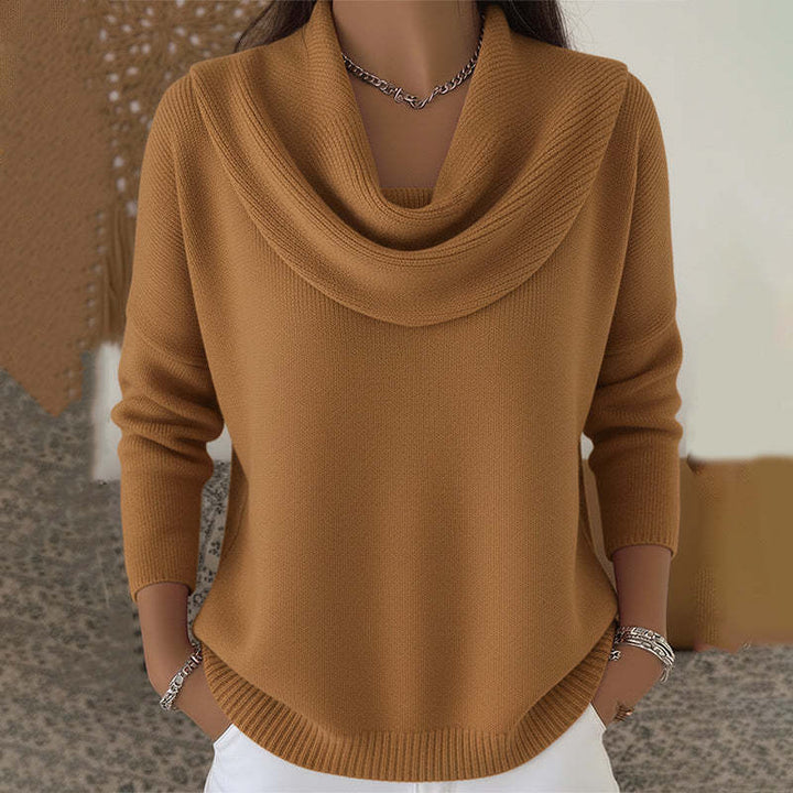 Inès | Pull chic en maille à col bénitier pour femme