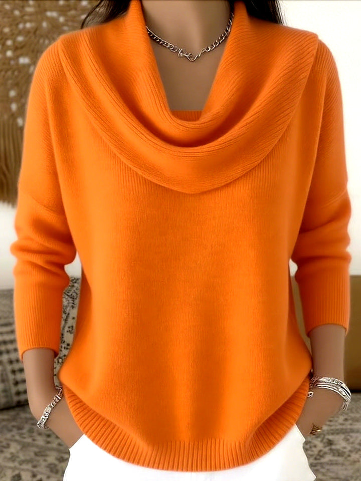 Inès | Pull chic en maille à col bénitier pour femme