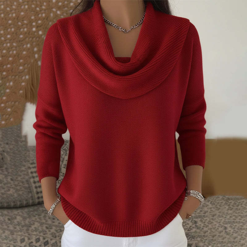 Inès | Pull chic en maille à col bénitier pour femme