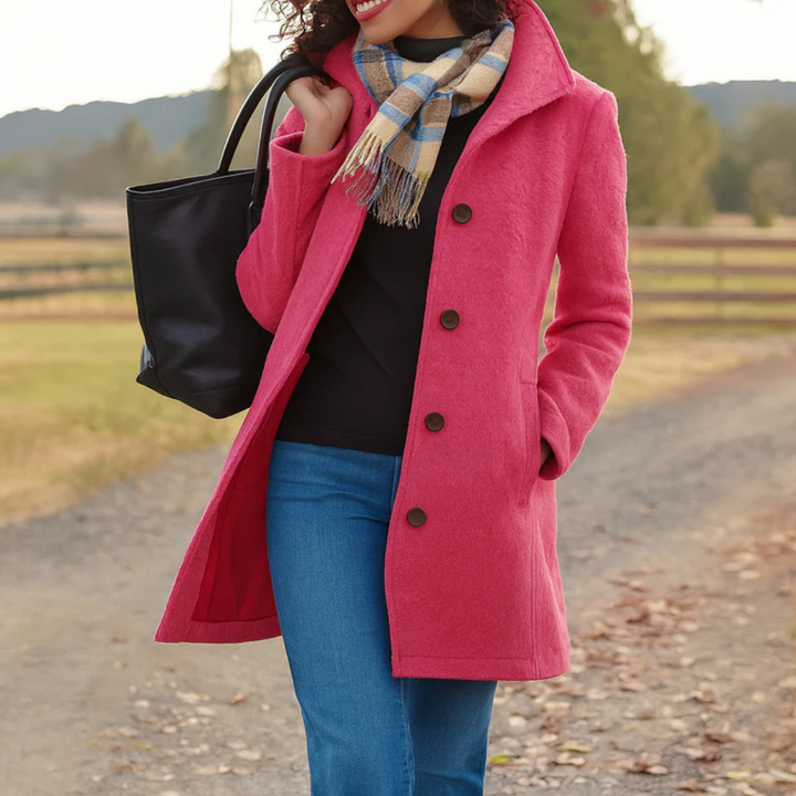 Estelle | Manteau heritage élégant à boutons pour femmes