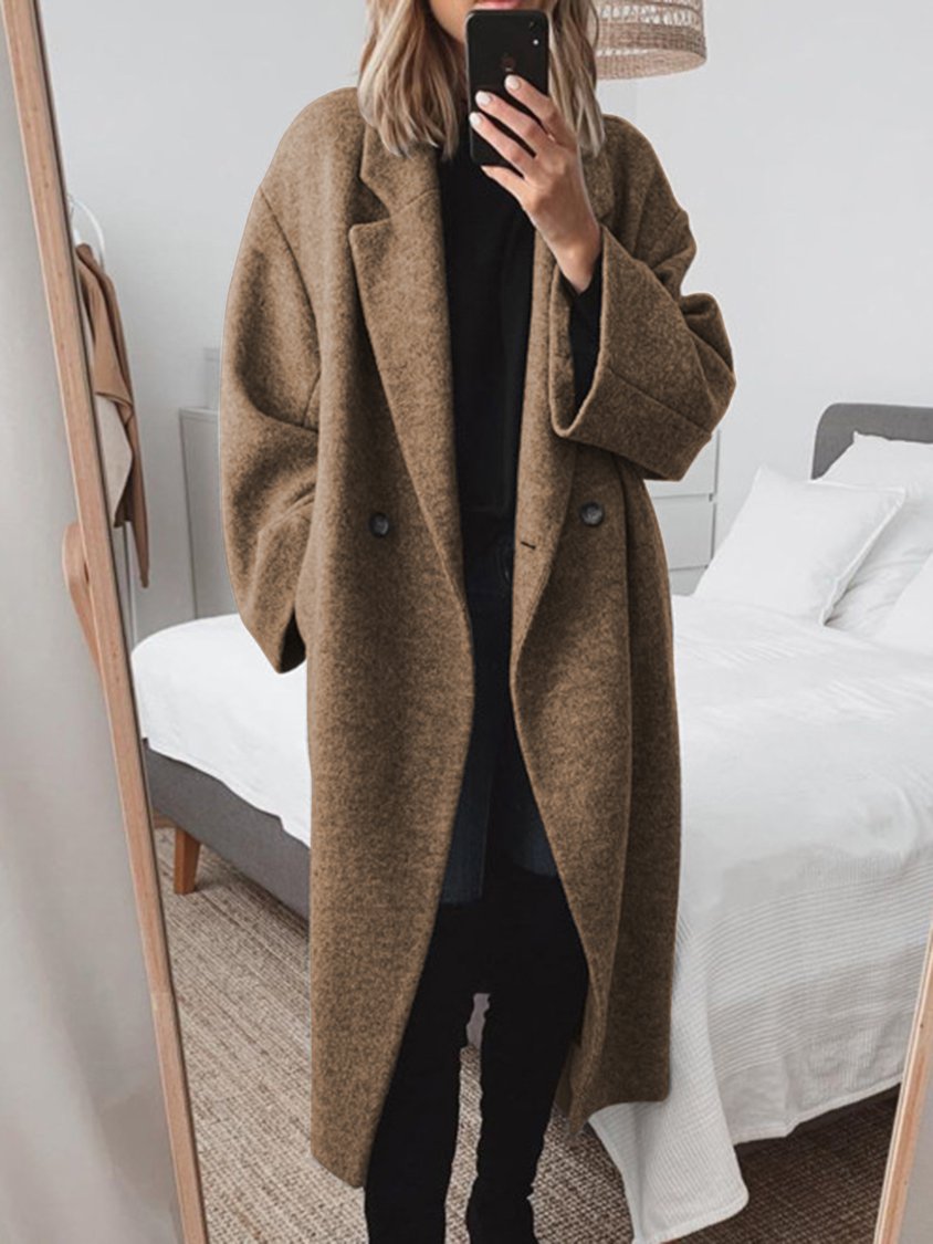 Germaine | Manteau élégant long en laine hiver pour femme